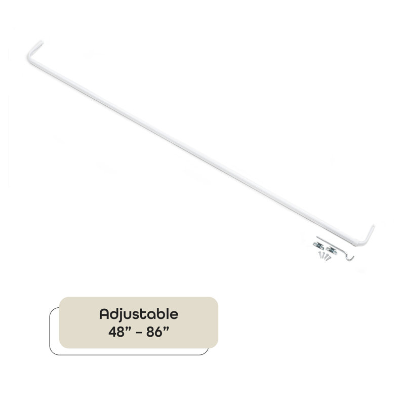 Tringle à rideaux simple 3,5 po Fantasia, 48" - 86"