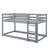 Twin Size Stackable Floor Bunk Bed With Convenient Ladder-1251838099