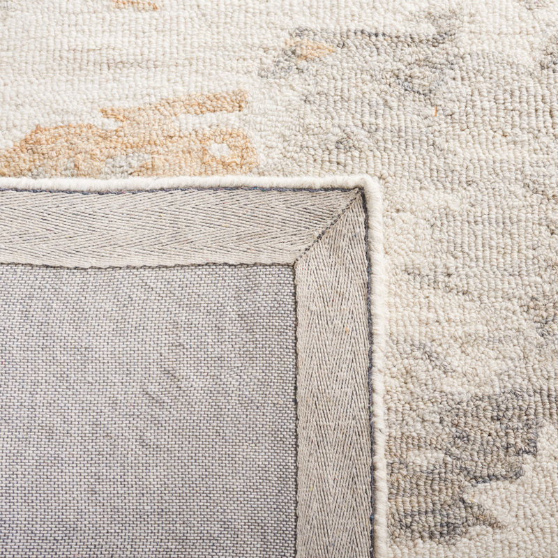 Abstract Hand Tufted Wool Abstract Rug, Rectangle 5' x 8'