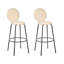 Rheuark Upholstered Counter Stool with Metal Frame-1000081987