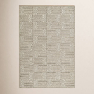 Trilby Beige Geometric Outdoor Rug