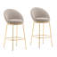 Tabouret de bar intérieur en métal, structure plaquée or, ensemble de 2-29329616