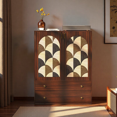 Armoire d'appoint artistique à grande capacité arquée