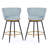 Counter Height Bar Stools Set Of 2, 360° Swivel Upholstered Barstools With Backs And Metal Legs, Mylen Fabric, Footrest-815688787