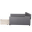 Lit de jour double rembourré avec support pour lit gigogne et lattes de bois, gris (ancien SKU: LP000121AAE)-945355294