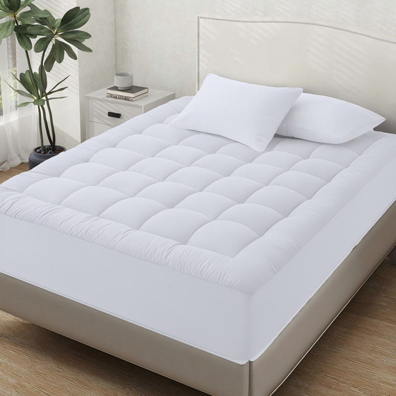450Gsm Mattress Protector, Full, 4.1", White