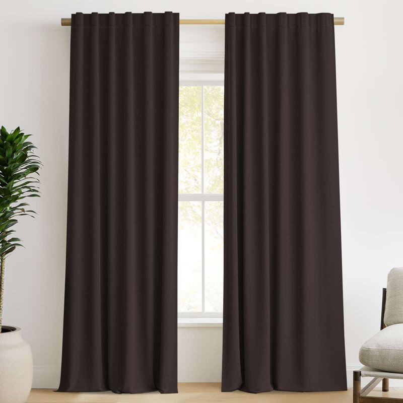 Curtains Thermal Insulated Window Treatment Panels Room Darkening Drapes for Living Room Back Tab/Rod Pocket Bedroom Draperies 2 Panels
