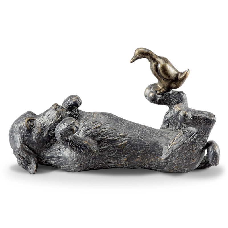 Sculpture de jardin chiot