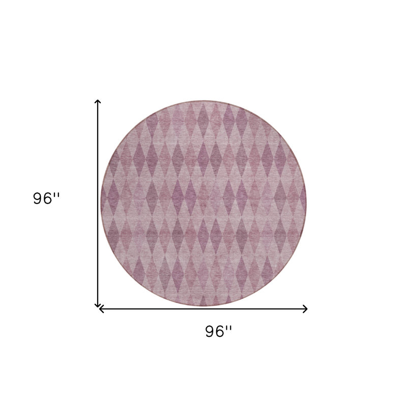 Tapis d'intérieur rond antidérapant 8 pi