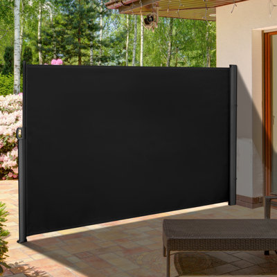 Dakota Fields 300cm W x 9cm D Polyester Cover Retractable Freestanding Awning