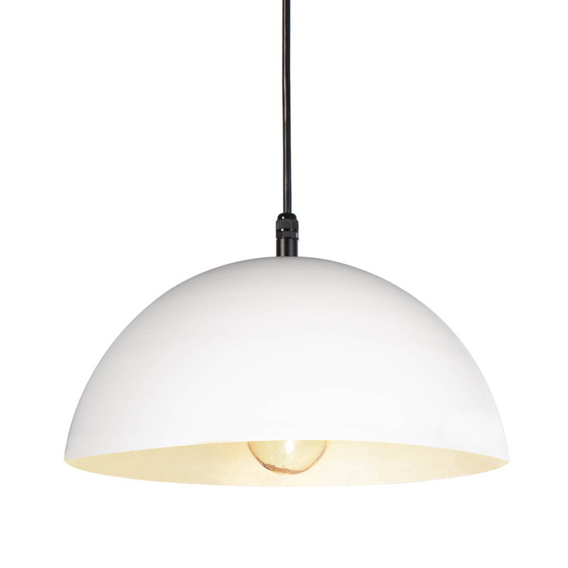 Luminaire suspendu d'extérieur Peridot, Blanc, H 11,25 po x l 15 po x P 15 po