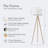 Emma 61 in. Mid-Century Modern LED Energy-Efficient Floor Lamp with Fabric Drum Shade and Tripod Wooden Legs-79261727