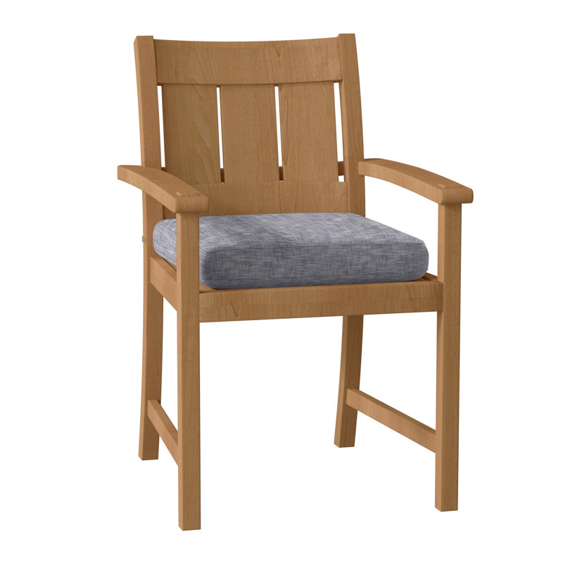 Chaise avec accoudoirs Croquet, Teck naturel, Pas de soudure, Lin Perigold Direction