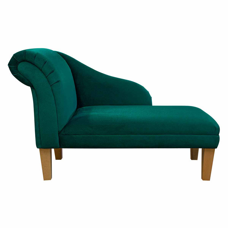 Upholstered Chaise Lounge, Brown