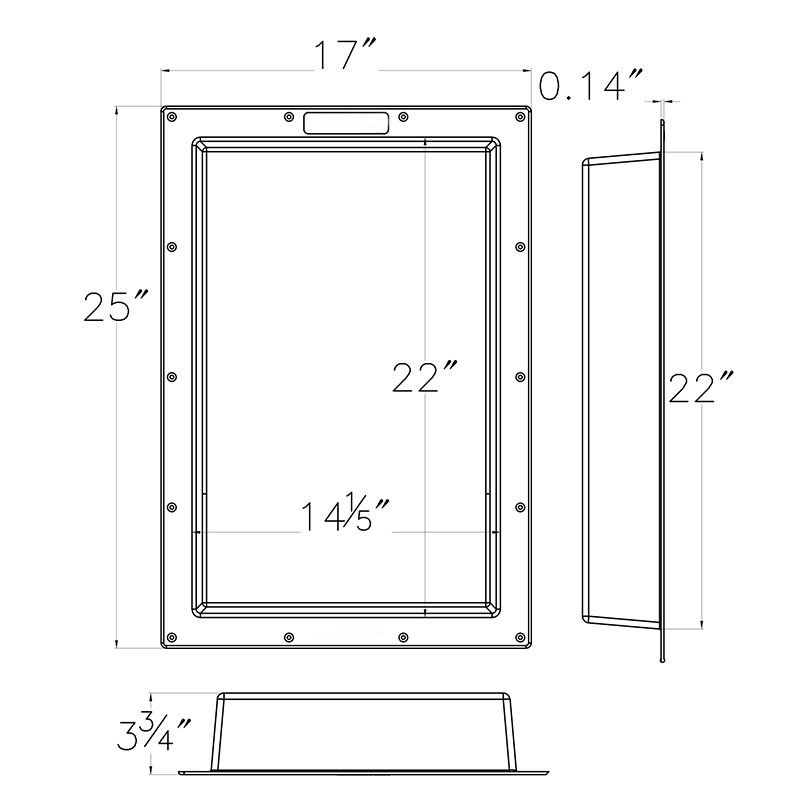 Shower Cube Ready 17" X 25" Rectangular Shower Niche