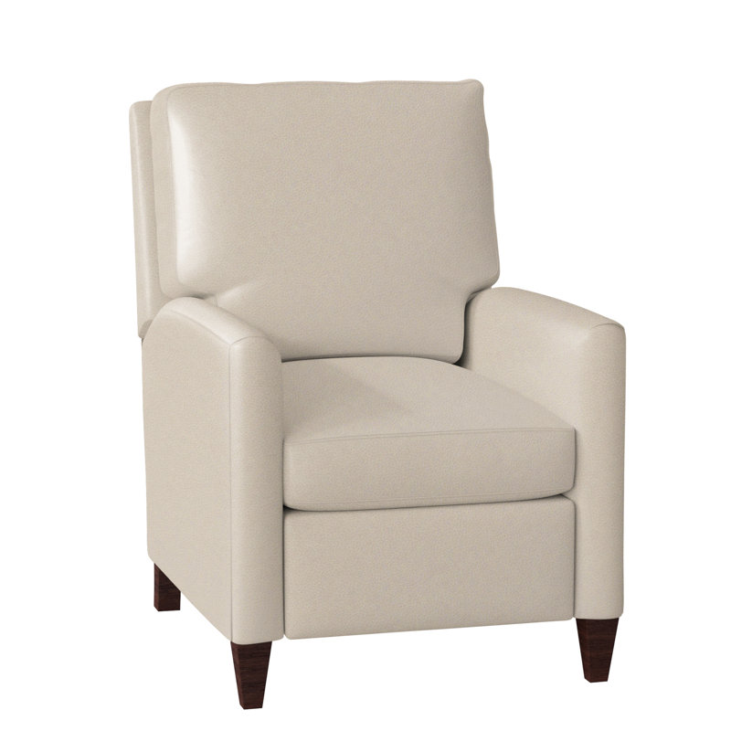 Charlotte Recliner, Power, Mahogany, Aline Light Gray Stonewash Genuine Leather