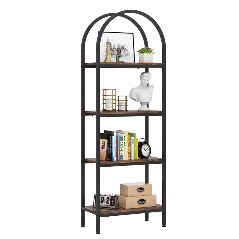 Owensby 70.9'' H X 23.6'' W 4-Tier Etagere Bookcase, White
