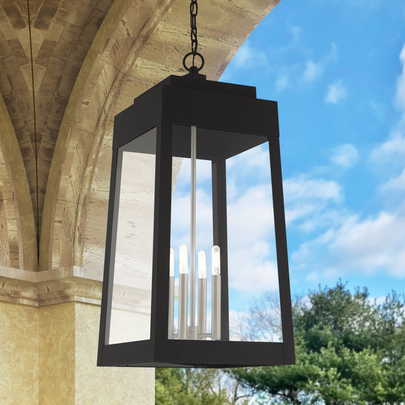Lanterne suspendue d'extérieur noire H 30,75 po Antionetta