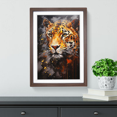 Leopard Abstract - Single Picture Frame Print on Wood