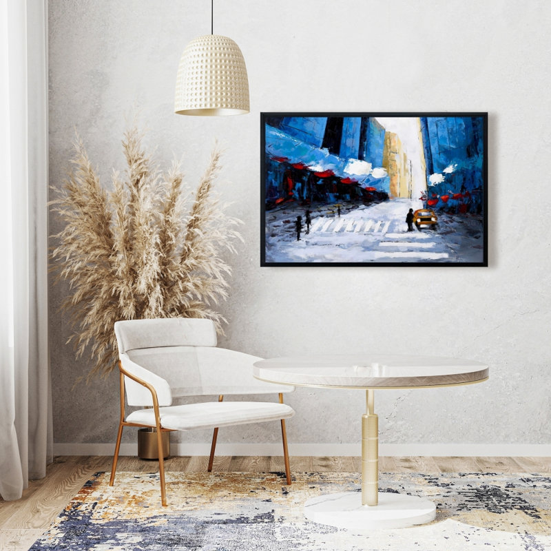 «Blue Buildings», reproduction sur toile