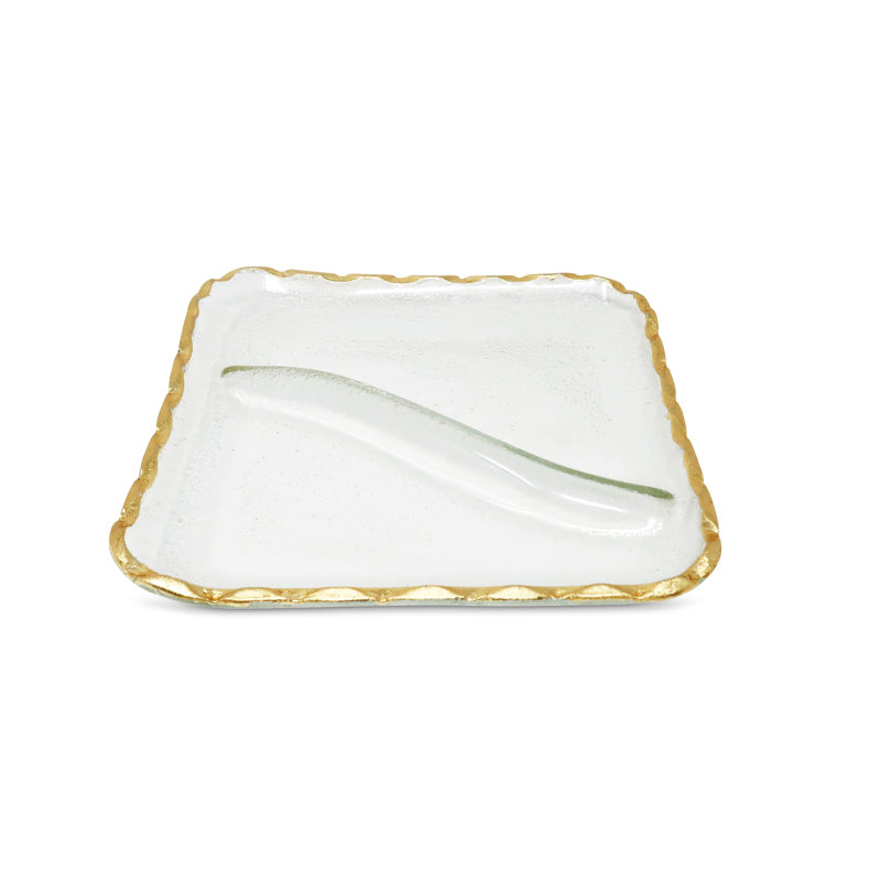 Assiette décorative en verre Eliyas