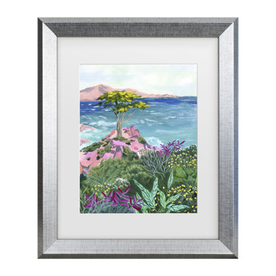 Sarah Gesek  Lone Cypress Matted Framed Art