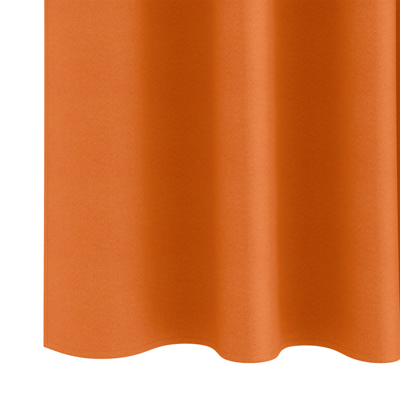 Curtains With Curtains 2 Pcs Polyester, Bright Orange, 140cm Width x 245cm Drop