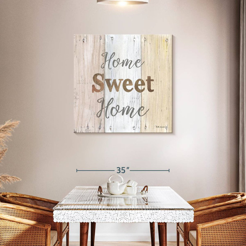 Plaque murale Kema Farmhouse Home Sweet Home, H 36 po x l 36 po