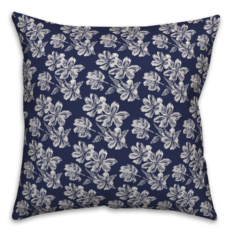 Coussin décoratif , Bleu marine, 16 po x 1 po