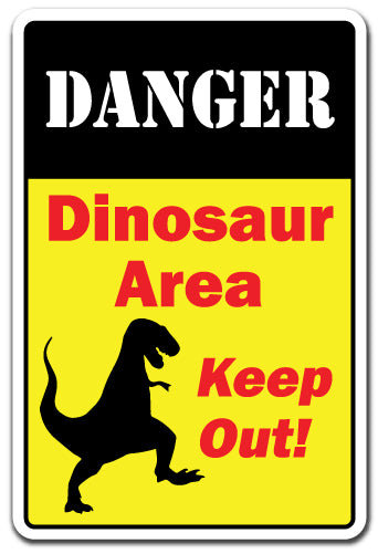 Signe de danger dinosaure