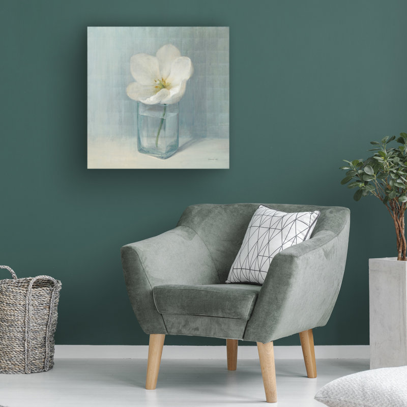 Art sur toile de tulipe blanche Danhui Nai, H 14 po x l 14 po