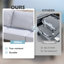 Canapé d'extérieur en aluminium de 76 po de largeur avec coussins-914465748-887080055