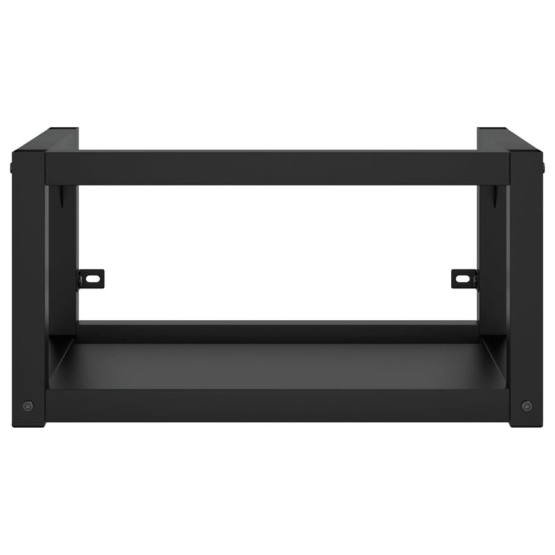 Gris 42cm Single Bathroom Vanity Base Only, Black