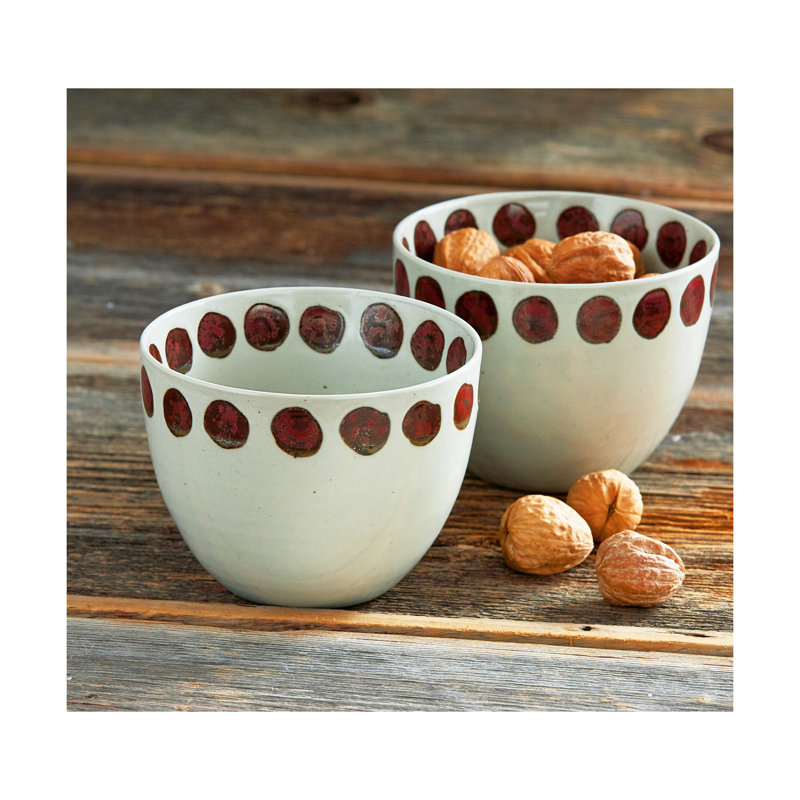 Reactive Glaze Dot Bowl
