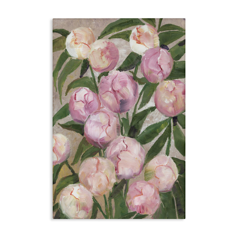 Toile Val pivoines peintes, par 1x, H 24 po x l 16 po