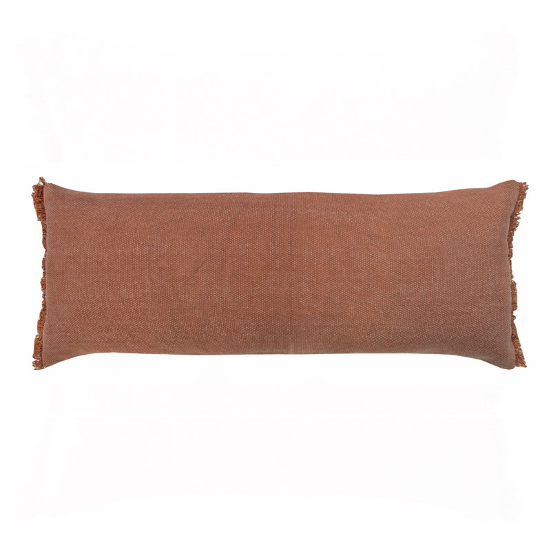 Housse de coussin 100% coton Contemporary, Brun brun, Polyester / Bourre en polyester