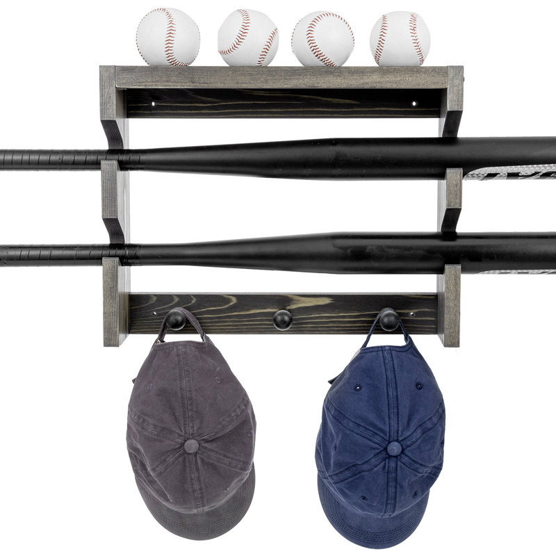 Solid Wood Wall Mounted Multi-Use Sports Rack