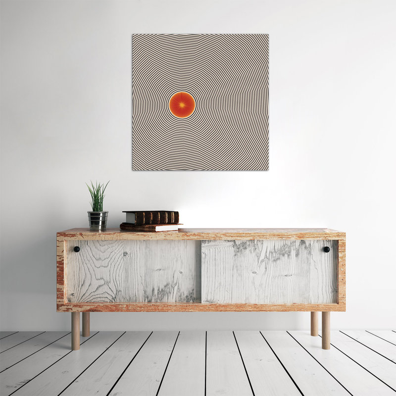 Albree Modern Sun Illusion », reproduction sur toile tendue, H 37 po x l 37 po x P 1,5 po