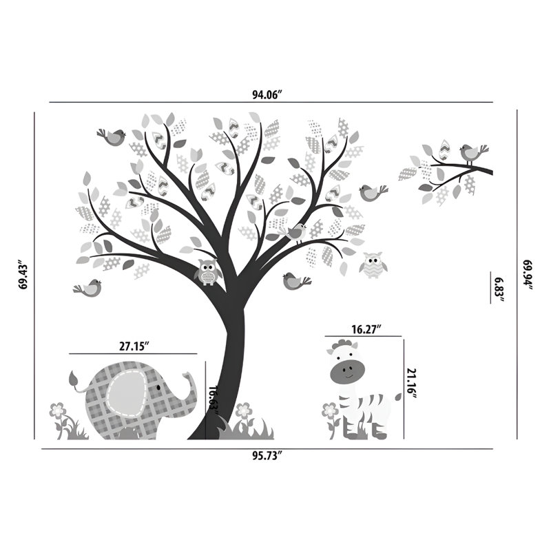 Non-Wall Damaging Wall Decal, Scheme A