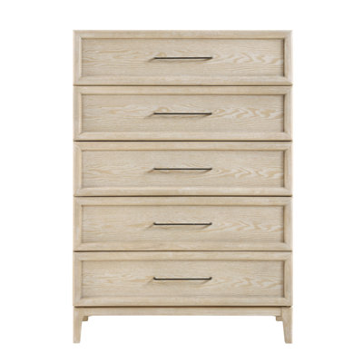 Mobilier de chambre à coucher contemporain à tiroirs à roulement à billes 5 tiroirs
