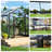 Grower’s Haven Polycarbonate Greenhouse Double Swing Doors 2 Vents 5.2FT Added Wall Height-90597045