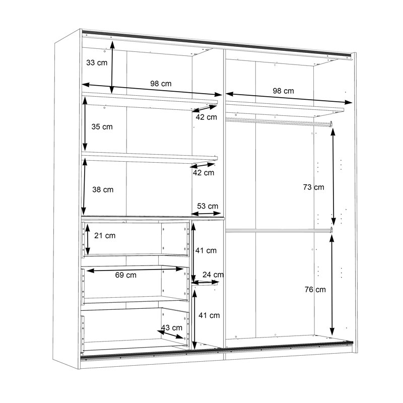 Blossie Manufactured Wood Wardrobe