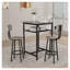 Ensemble de table de bar à hauteur de comptoir gris avec 2 tabourets de bar-1536098274-1536098285
