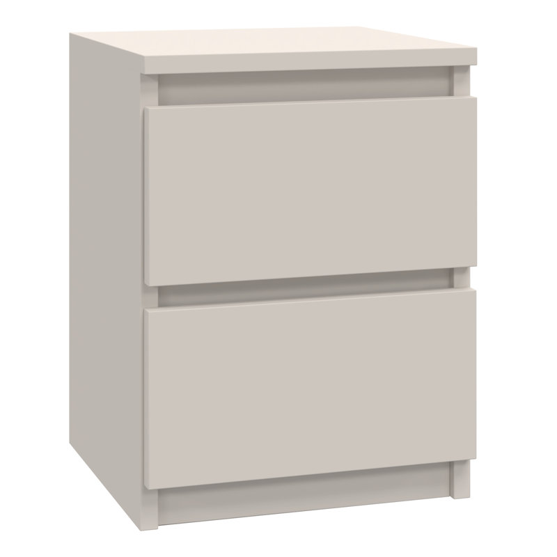 Delancey 30cm W Manufactured Wood Bedside Table, Cashmere