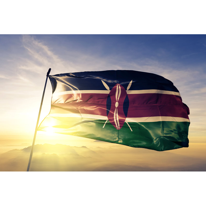 Kenya Flag by Oleksii Liskonih - Wrapped Canvas Print, 30cm H x 46cm W x 3.8cm D