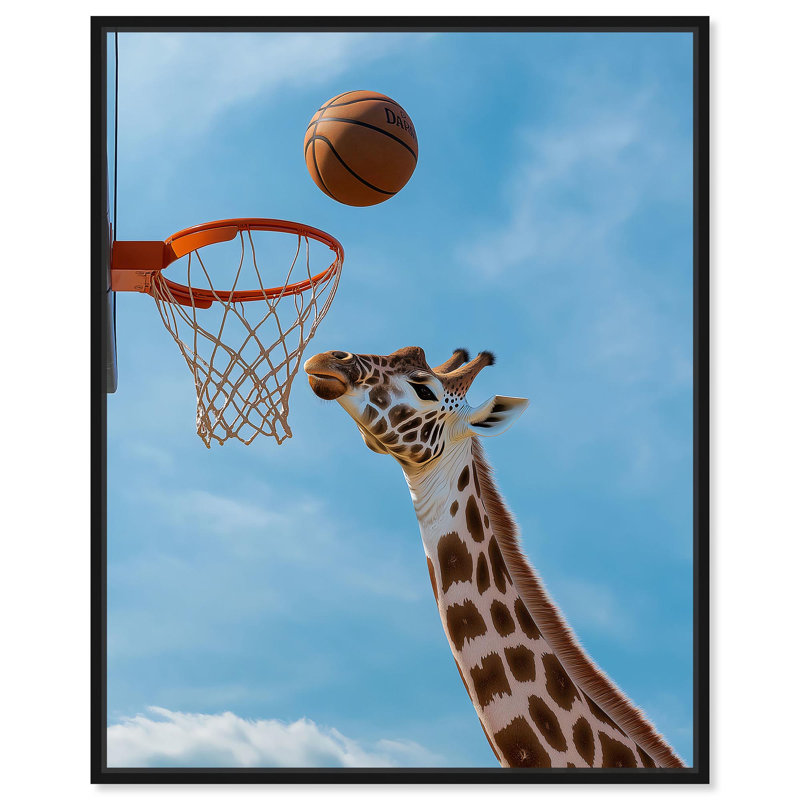 «Gentle Giant's Game Canvas Urban Glam Prints» par Art Remedy, H 21 po x l 17 po, Cadre flottant noir