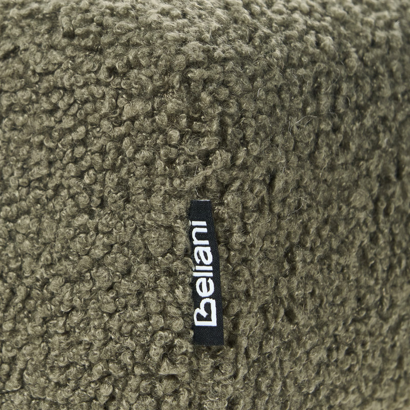 Bench Drumheller Boucle, Green, Light Brown Wood