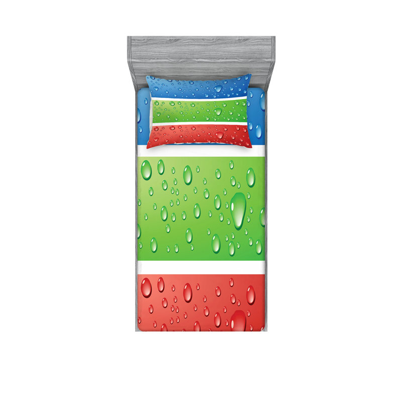 Ensemble de housse de coussin et de taie décorative Ambesonne, Ensemble de draps pour lit simple + 1 drap-housse 