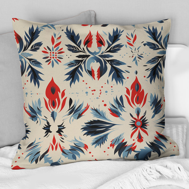 Coussin en polyester Blue Ikat Tribe Blend Fuse, H 18 po x l 18 po