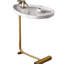 Table d'appoint blanche - polyvalente pour différents espaces Le poids compact de 4,62 lb améliore la décoration de la chambre à coucher avec une largeur de 12,07 po